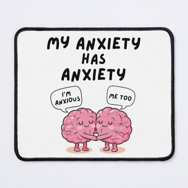 Item preview, “My Anxiety Has Anxiety” – Cute Brain Humor Sticker and More designed and sold by LA Art.