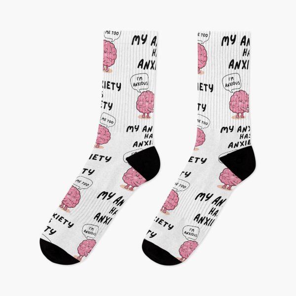 Item preview, “My Anxiety Has Anxiety” – Cute Brain Humor Sticker and More designed and sold by LA Art.