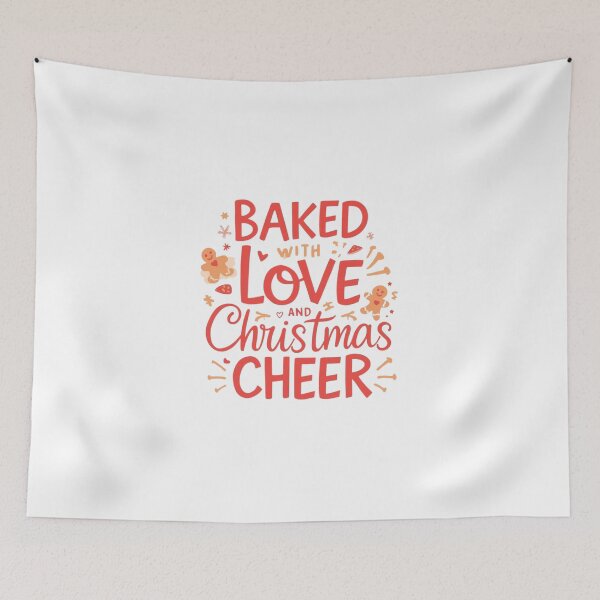 Item preview, Baked with Love and Christmas Cheer – Cozy Holiday Typography Art designed and sold by xMErCUrY03x.