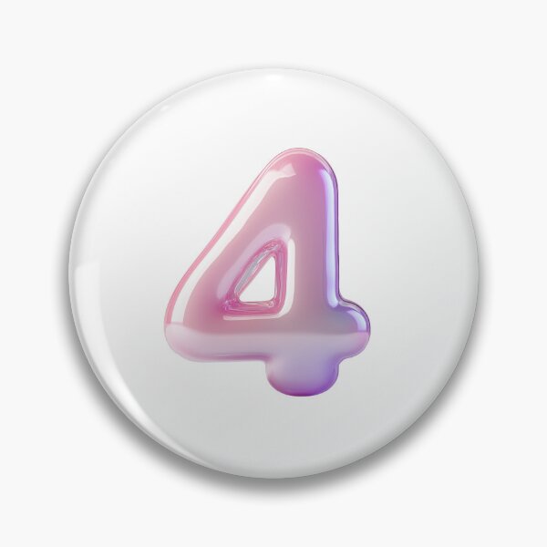 Item preview, Colorful and translucent numeral four in a dreamy gradient designed and sold by MiraCleAI.