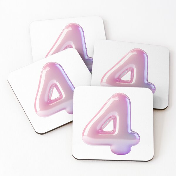 Item preview, Colorful and translucent numeral four in a dreamy gradient designed and sold by MiraCleAI.