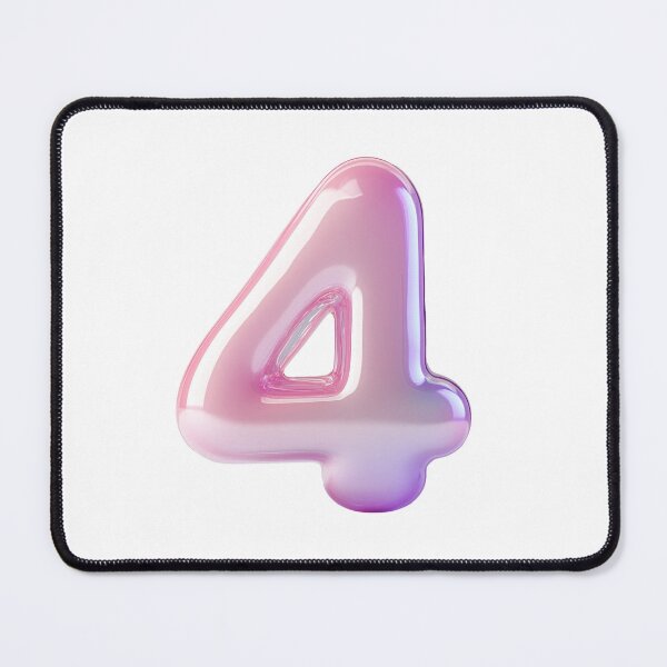 Item preview, Colorful and translucent numeral four in a dreamy gradient designed and sold by MiraCleAI.