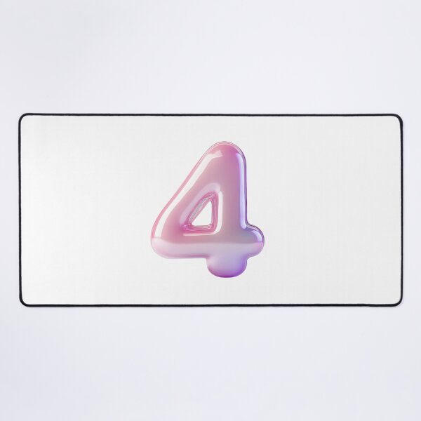 Item preview, Colorful and translucent numeral four in a dreamy gradient designed and sold by MiraCleAI.