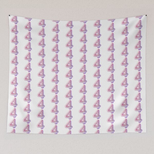 Item preview, Colorful and translucent numeral four in a dreamy gradient designed and sold by MiraCleAI.