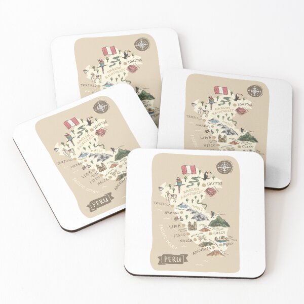 Item preview, Map of Peru - Beige designed and sold by Those Pencil Shavings.