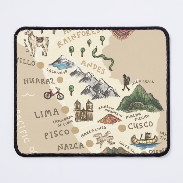 Item preview, Map of Peru - Beige designed and sold by Those Pencil Shavings.