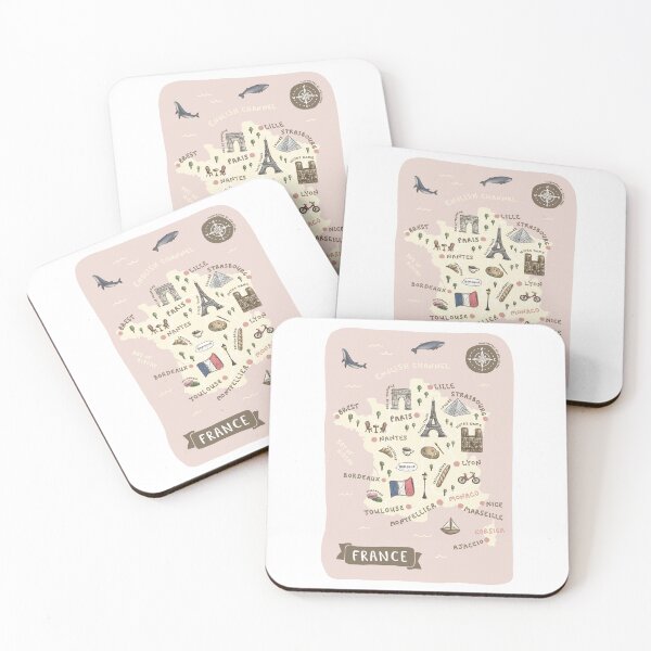 Item preview, Map of France - Pink designed and sold by Those Pencil Shavings.