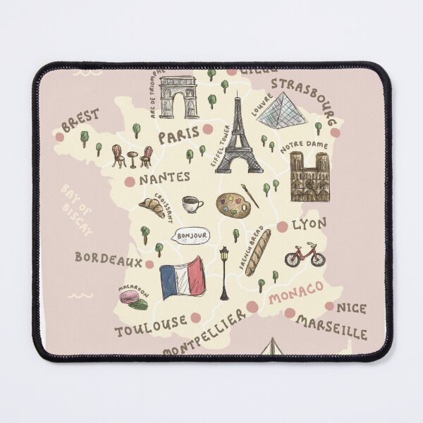 Item preview, Map of France - Pink designed and sold by Those Pencil Shavings.