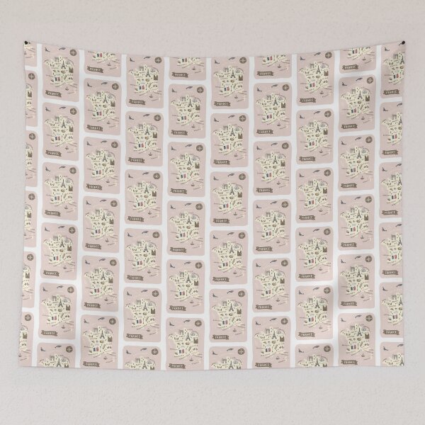 Item preview, Map of France - Pink designed and sold by Those Pencil Shavings.