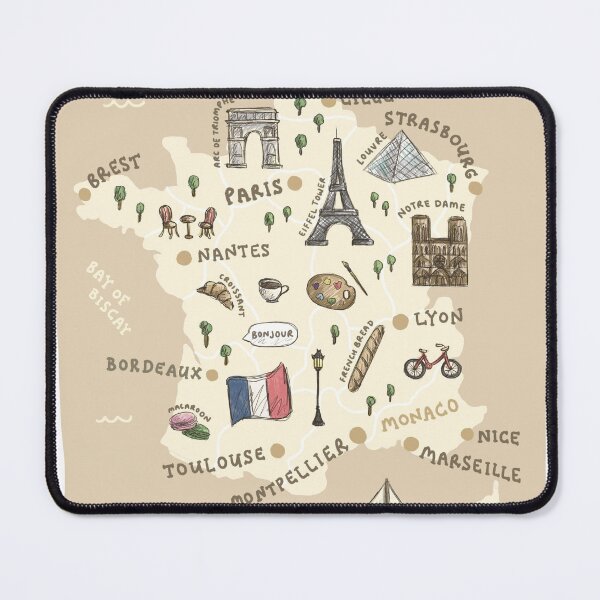 Item preview, Map of France - Beige designed and sold by Those Pencil Shavings.