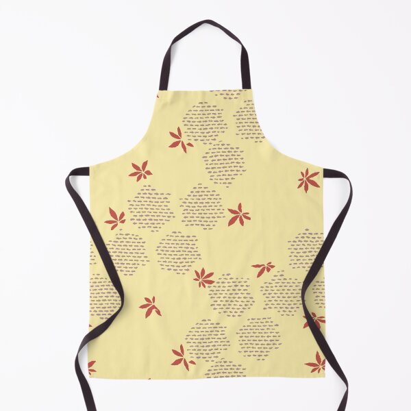 Item preview, Japanese Maple Leaves with Hexagon - seamless vintage pattern designed and sold by Japan Design Prints.