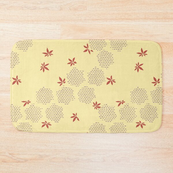 Item preview, Japanese Maple Leaves with Hexagon - seamless vintage pattern designed and sold by Japan Design Prints.
