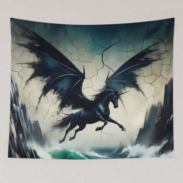 Item preview, Black Alicorn, Ai Generated Art  designed and sold by ACC .