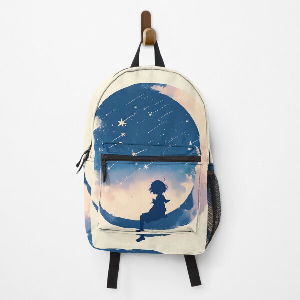 Item preview, Dreamer on the Crescent Moon – Minimalist Night Sky Illustration | Poetic Vector Art designed and sold by Windy-market.