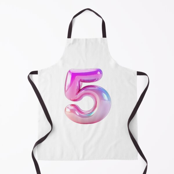 Item preview, Vibrant number five in glossy pink gradient  designed and sold by MiraCleAI.