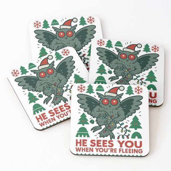 Item preview, Funny Mothman Ugly Christmas Sweater Fleeing designed and sold by Absurd Cult Co..