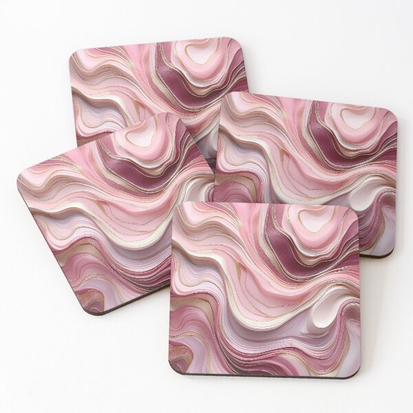 Item preview, Pink and Gold Waves - Abstract Marble designed and sold by RockitBaby.