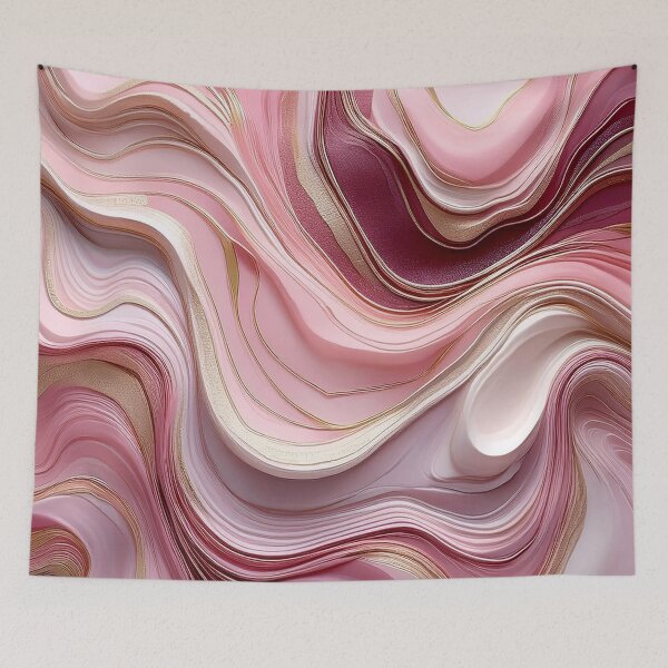 Item preview, Pink and Gold Waves - Abstract Marble designed and sold by RockitBaby.