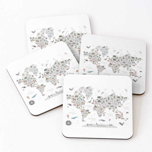Item preview, World Map - Grey designed and sold by Those Pencil Shavings.