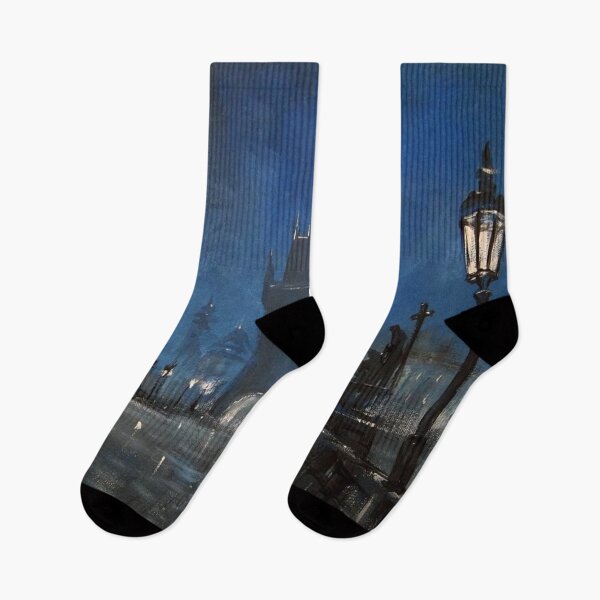 Item preview, Moody Midnight European Cityscape designed and sold by Oniyasha.