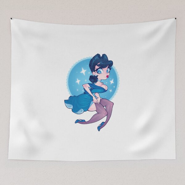 Aperçu de l'œuvre Pin-up bleu créée et vendue par DigitaldeligArt.