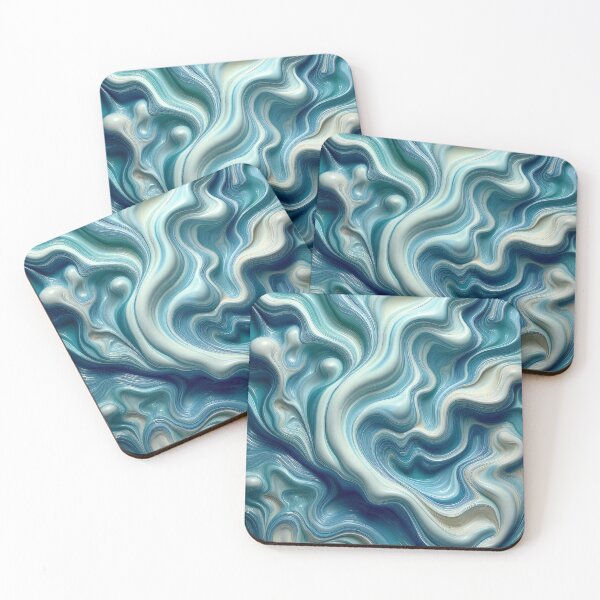 Item preview, Polished Blue Chaos - Abstract Marble designed and sold by RockitBaby.