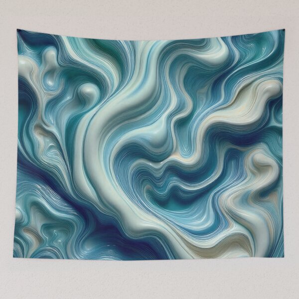 Item preview, Polished Blue Chaos - Abstract Marble designed and sold by RockitBaby.