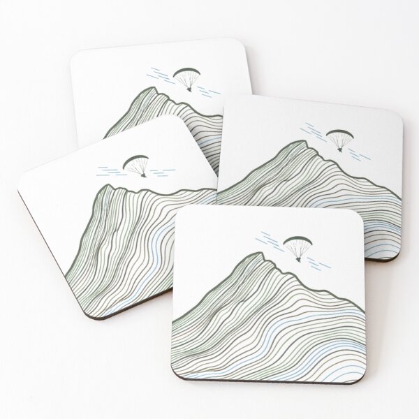 Item preview, Contours of Flight: Paraglider Over Layered Terrain designed and sold by Cloud-Riders.