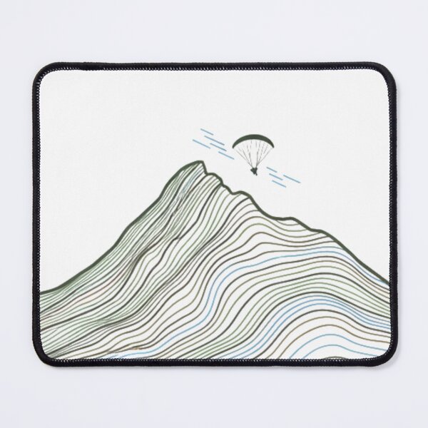 Item preview, Contours of Flight: Paraglider Over Layered Terrain designed and sold by Cloud-Riders.