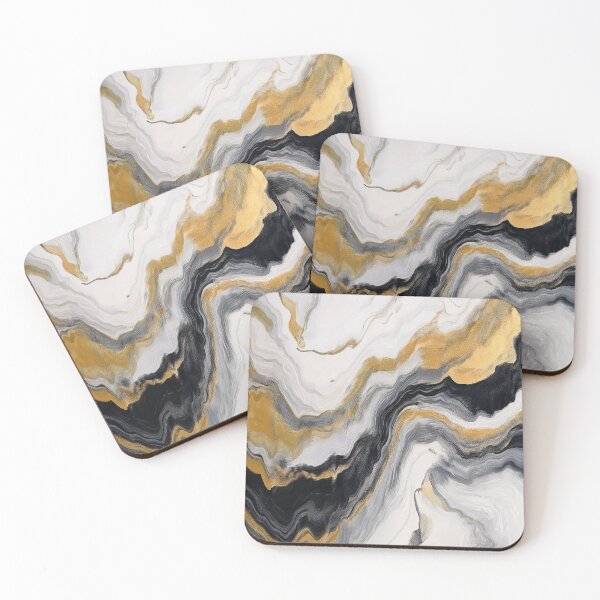 Item preview, Black Gold Marble Illusion - Abstract Marble designed and sold by RockitBaby.