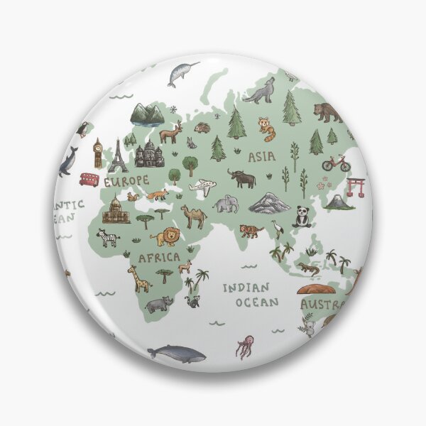 Item preview, World Map - Green designed and sold by Those Pencil Shavings.