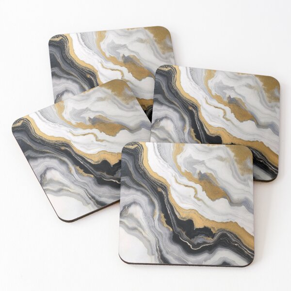 Item preview, Black and Gold Melted Elegance - Abstract Marble designed and sold by RockitBaby.