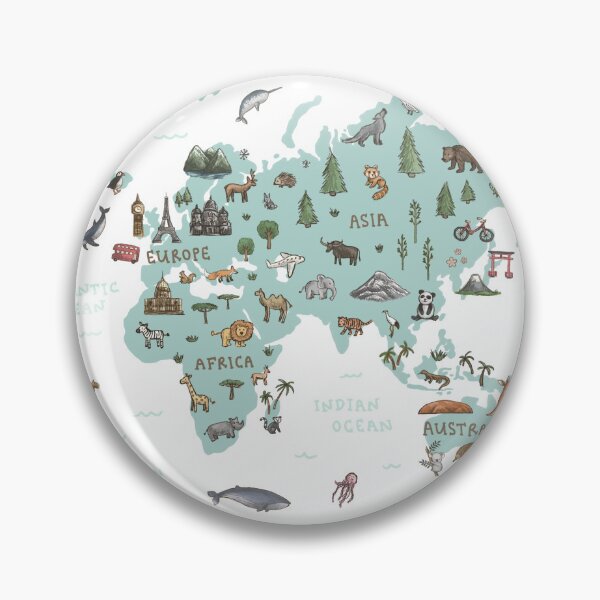 Item preview, World Map - Teal designed and sold by Those Pencil Shavings.