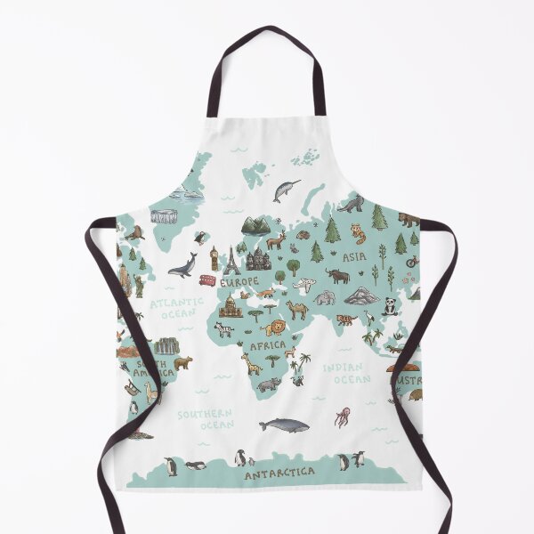 Item preview, World Map - Teal designed and sold by Those Pencil Shavings.