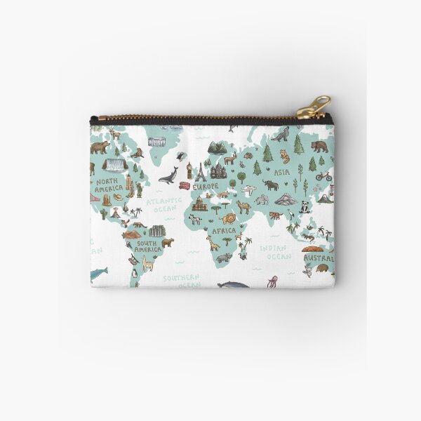 Item preview, World Map - Teal designed and sold by Those Pencil Shavings.