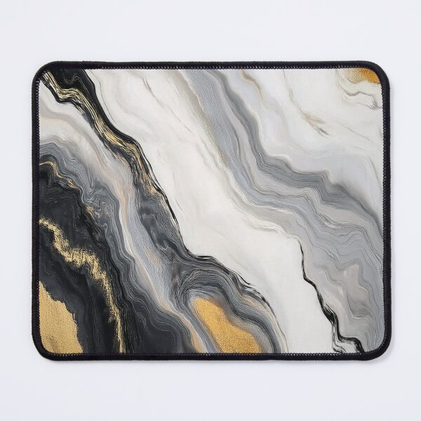 Item preview, Black and Gold Chromatic Currents - Abstract Marble designed and sold by RockitBaby.
