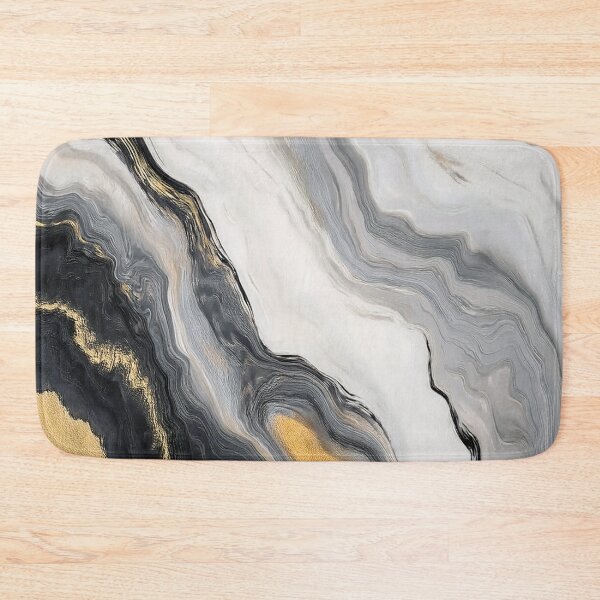 Item preview, Black and Gold Chromatic Currents - Abstract Marble designed and sold by RockitBaby.