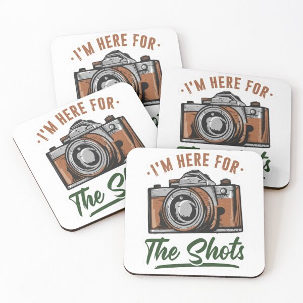 Item preview, I’m Here for the Shots – Funny Camera Lover Sticker designed and sold by Gurjeetpixelart.