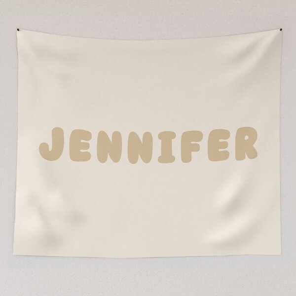 Item preview, Beige Jennifer – Minimalist Personalized Name Design designed and sold by karolinahinc.