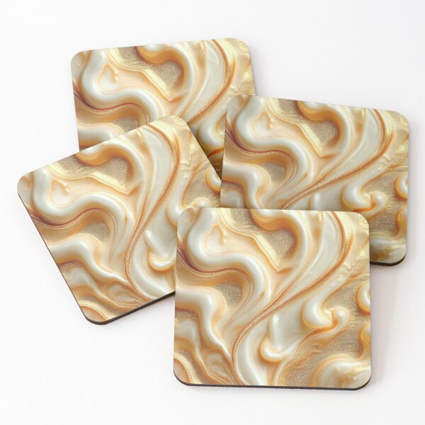 Item preview,  The Butterscotch Fluid Form Marbled Mindscape - Abstract Marble designed and sold by RockitBaby.