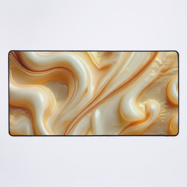 Item preview, The Butterscotch Fluid Form Marbled Mindscape - Abstract Marble designed and sold by RockitBaby.