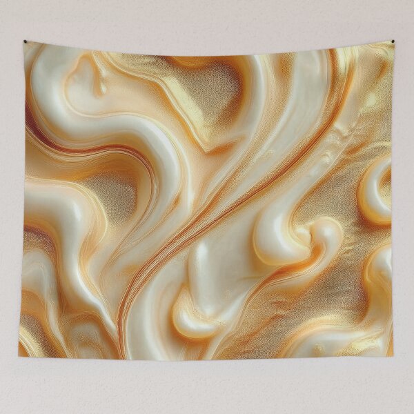 Item preview,  The Butterscotch Fluid Form Marbled Mindscape - Abstract Marble designed and sold by RockitBaby.