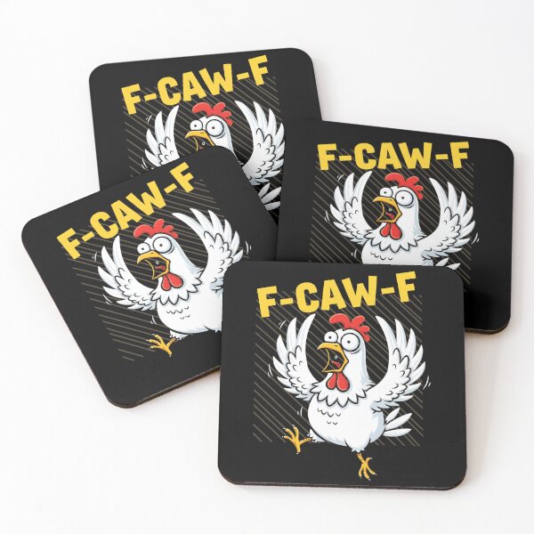 Item preview, F-CAW-F Funny Chicken Cartoon | Clean Sarcastic Pun Humor Animal  designed and sold by Cree8if.