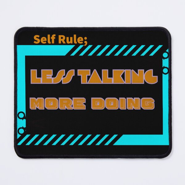 Item preview, Self Rule: Less Talking, More Doing – Motivational Quote Design designed and sold by Lunalayer Boutique .