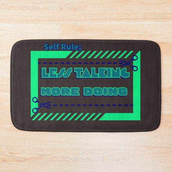 Item preview, Self Rule: Less Talking, More Doing – Motivational Quote Design designed and sold by Lunalayer Boutique .