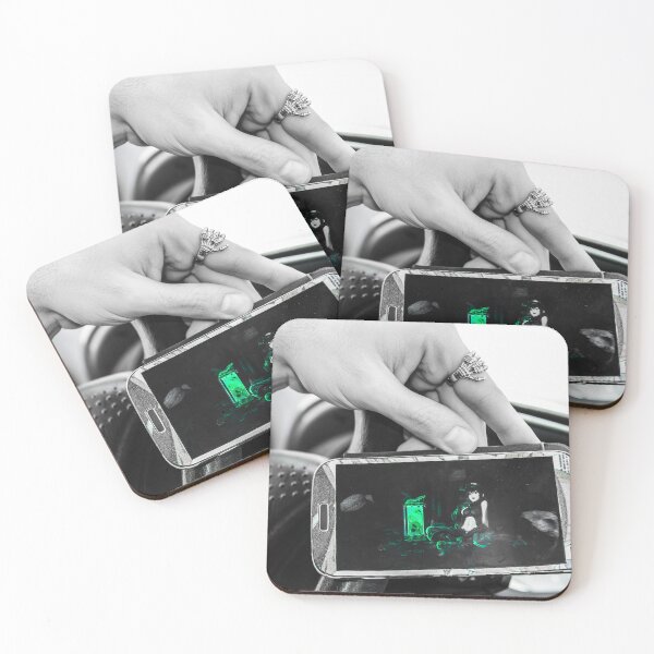 Item preview, Hand Holding Smartphone in Car - Selective Color Technology Still Life designed and sold by MDB_Shop.