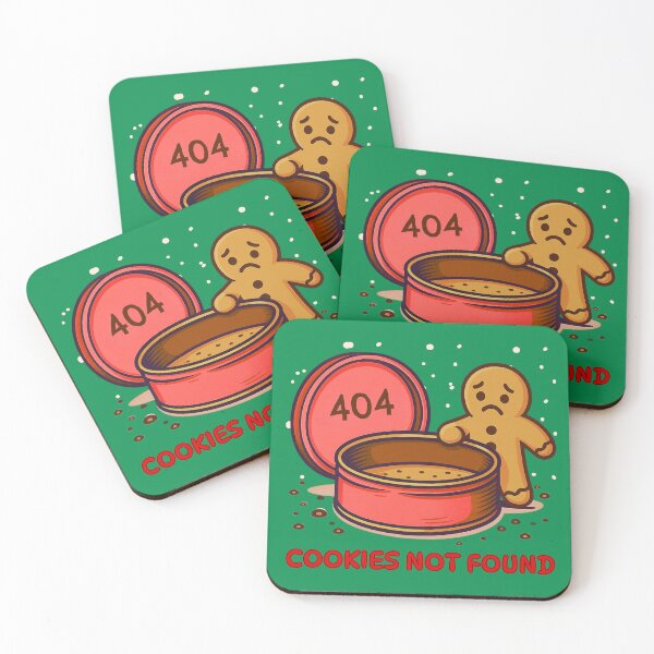 Item preview, 404 Cookies Not Found – Christmas Tech Humor designed and sold by DreamArtmaStudio.