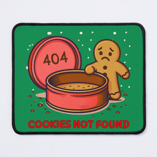 Item preview, 404 Cookies Not Found – Christmas Tech Humor designed and sold by DreamArtmaStudio.