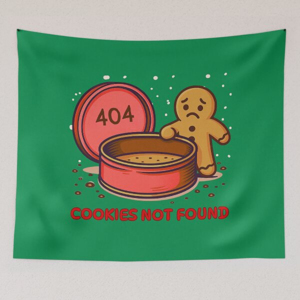 Item preview, 404 Cookies Not Found – Christmas Tech Humor designed and sold by DreamArtmaStudio.