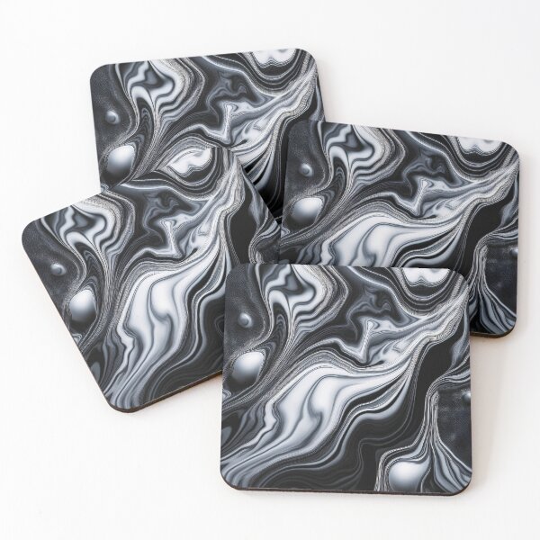 Item preview, Black and White Fluidity - Abstract Marble designed and sold by RockitBaby.